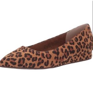 NWOT Free People BC Born In California Pointed Flats in Leopard Print